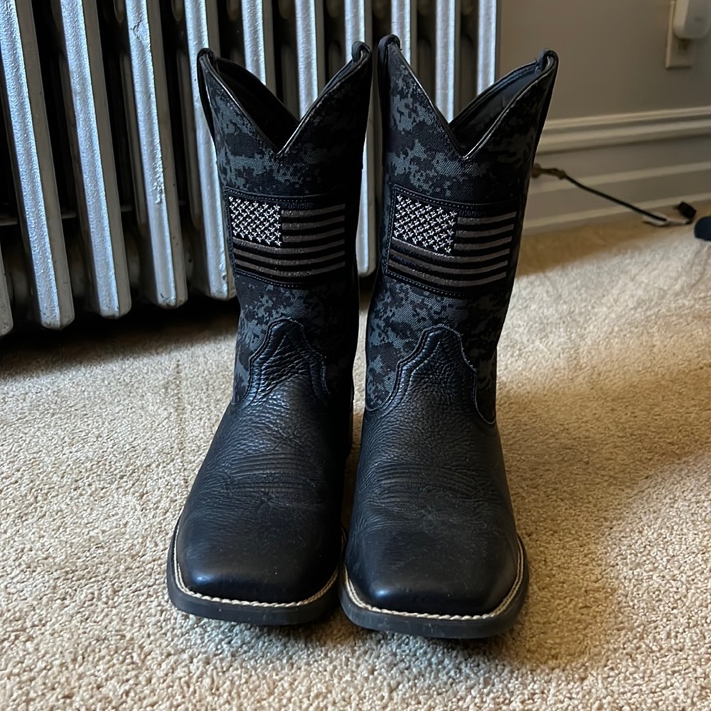 Ariat Mens Black Sport Patriot Square Toe 13D